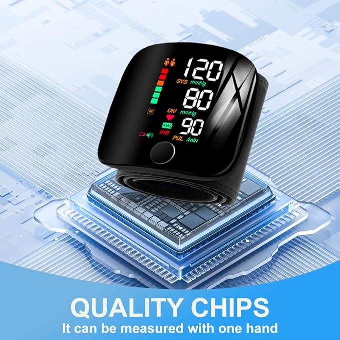 Digital Wrist Blood Pressure Monitor – LCD BP Machine with Dual User Memory (Copy)