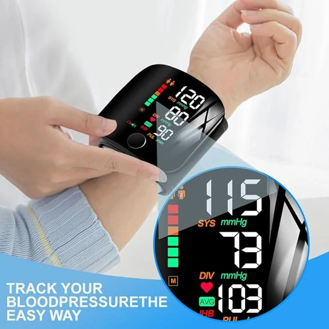 Digital Wrist Blood Pressure Monitor – LCD BP Machine with Dual User Memory (Copy)