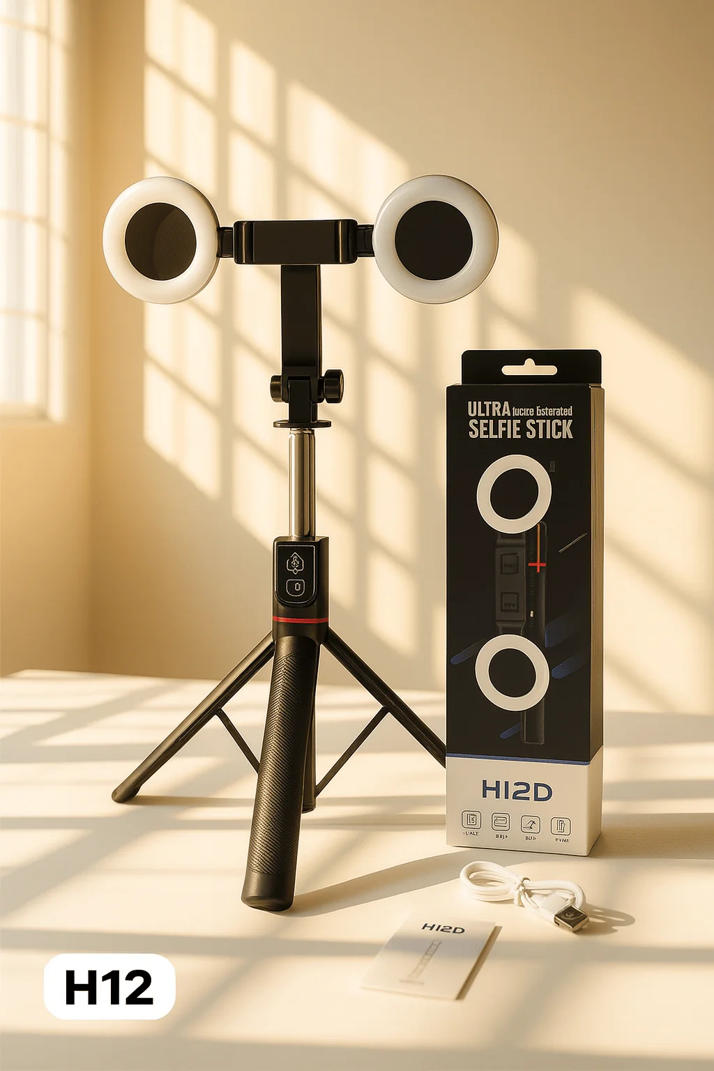 Selfie Stick with Grip Handle